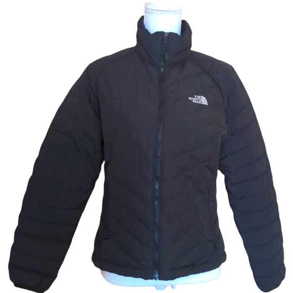 The North Face 550 Flare Goose Down Black Zip Jacket Size SP - Picture 2 of 16